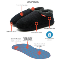 ARCHLINE Orthotic Slippers CLOSED Arch Scuffs Orthopedic Moccasins Shoes - Charcoal Marle - EUR 35 thumbnail