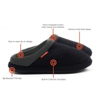 ARCHLINE Orthotic Slippers Slip On Arch Scuffs Orthopedic Moccasins - Charcoal Marle - EUR 36 thumbnail