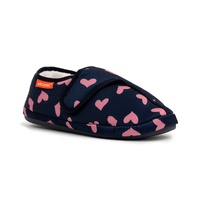 ARCHLINE Orthotic Plus Slippers Closed Scuffs Pain Relief Moccasins - Navy Hearts - EU 37 thumbnail