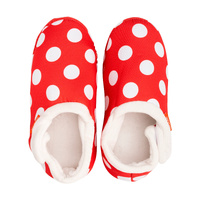 ARCHLINE Orthotic Slippers CLOSED Back Scuffs Moccasins Pain Relief - Red Polka Dots - EUR 35 (Womens 4 US) thumbnail