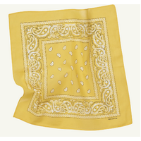 BANDANA Paisley 100% COTTON Head Wrap Durag Bandanna Summer Biker Scarf Mask - Yellow thumbnail