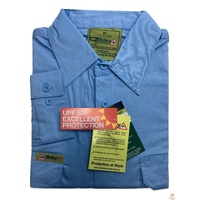 BISLEY Insect Protection Fishing Shirt Long Sleeve Casual Business Work Cotton - VRS6140_BBLB (Blue) - 6XL thumbnail