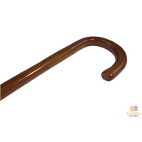 92cm WOODEN WALKING STICK Wood Cane Pole Carved Varnished Deluxe Quality Sturdy - Brown thumbnail