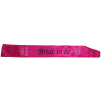HEN'S NIGHT SASH Party Girls Wedding Bridesmaid Bridal Bride To Be Satin Sashes - Bride To Be (Dark Pink 2) thumbnail