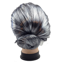 GRANDMA WIG Grey Hair Old Lady Granny Fancy Dress Costume Party Grand Mother thumbnail