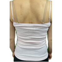 Womens Camisole Top Cami Strap Top Singlet Summer Basic Tank Shirt - Pink - 18-20 thumbnail