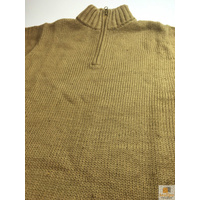 Mens Knit Jumper Pullover Sweater Knitted Casual Stretch Warm Winter  - Half Zip Burgundy 97 (KW14) - L thumbnail