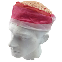 Zombie Brain Skull Cap Costume Halloween Bloody Headpiece Fancy Dress Bandage thumbnail