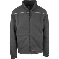 Mens Full Zip Sherpa Polar Fleece Jumper Lined Warm Winter Jacket Pullover - Black - 3XL thumbnail