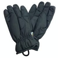 Mens Thermal Ski Gloves Waterproof Warm Winter Snow Insulation Plain - Black - S/M thumbnail