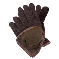 DENTS Wool Gloves Winter w/ Warm Fleece Insulated Thermal Knitted - Brown thumbnail