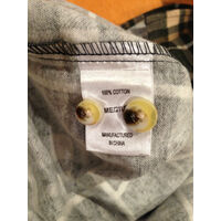 Mens FLANNELETTE SHIRT Check 100% COTTON Flannel Vintage Long Sleeve - 49 (Full Placket) - 5XL thumbnail