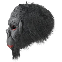 Gorilla Mask Monkey Costume Halloween Animal Ape Chimp with Hair Accessory Latex thumbnail