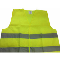 Hi Vis Safety VEST Reflective Tape Workwear Yellow ONE SIZE Night & Day Use thumbnail