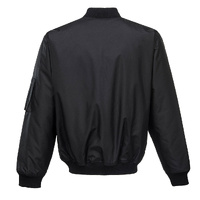 HUSKI Mens Quilted Combat Bomber Waterproof Jacket Windproof Workwear Coat - Black - 4XL thumbnail