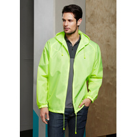 3x Adult Plus Size Spray Jacket Hike Rain Hi Vis Poncho Waterproof - Fluoro Lime thumbnail