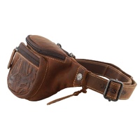 Jack's Inn Mudslide Brown Crazy Horse Leather Bumbag Waist Belt Bag Pouch in Cognac thumbnail