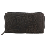 Jack's Inn Liquor Ladies Crazy Horse Leather Wallet Black Bourbon Womens Gift Set thumbnail