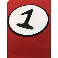 Dr. Seuss Adult Cat In The Hat Thing 1 Dr Seuss Red Top Party Costume Book Week  - L thumbnail