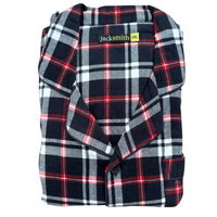 Mens Plus Size Flannelette Pyjamas 100% Cotton PJs Set Top Pants in Red Check - 7XL thumbnail
