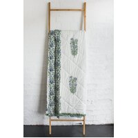 Kolka Iris Quilt Bedspread Throw Rug Queen Size thumbnail