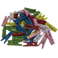 200pc Set Mini Wooden Pegs Craft Scrapbook Shower Clothes Pin 25mm thumbnail