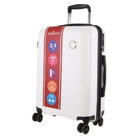 Pierre Cardin Inspired Milleni Cabin Luggage Bag Travel Carry On Suitcase 54cm (39L) - White thumbnail