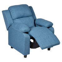 Set of 2 Erika Blue Kids Recliner Sofa Chair Blue Lounge Couch Armchair Childrens thumbnail