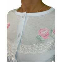 Womens Ladies Cotton Nightie Night Gown Pajamas Pyjamas Sleepwear PJ - Pink - 12 thumbnail