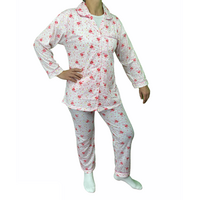Womens PYJAMAS PJs Set Pajamas Ladies Cotton PJ Womens Long Sleeve Sleepwear - Pink - 20 thumbnail