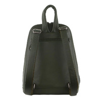 Milleni Womens Twin Zip Backpack Nappa Italian Leather Travel Bag - Grape Leaf thumbnail