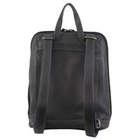 Milleni Ladies Nappa Leather Bag Twin Zip Backpack w/ Zipped Pocket - Teal thumbnail