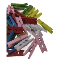 900pcs MINI WOODEN PEGS Natural Craft Baby Shower Clothes Pin Scrapbook 35mm thumbnail