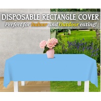 Table Cloth Cover Reusable & Washable Xmas Party 137cm x 274cm (54"x108") in Sky Blue thumbnail