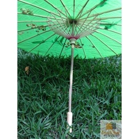 PARASOL UMBRELLA Chinese Japanese Bamboo Flower Pattern Fabric 80cm Diameter - Light Green thumbnail