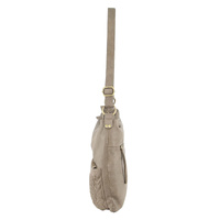 Pierre Cardin Woven Leather Ladies Cross-Body Bag Handbag - Taupe thumbnail