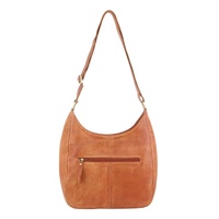 Pierre Cardin Womens Leather Perforated Cross-Body Bag - Cognac thumbnail