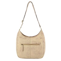 Pierre Cardin Womens Italian Leather Bag Perforated Cross Body Travel - Latte thumbnail