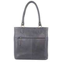 Pierre Cardin Womens Leather Perforated Shoulder Bag with stud Detailing - Teal thumbnail