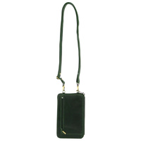 Pierre Cardin Ladies Leather Cross Body Bag/Wallet Bag/Clutch Wallet - Emerald thumbnail