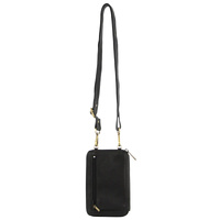 Pierre Cardin Ladies Leather Cross Body Bag/Wallet Bag/Clutch Wallet - Black thumbnail