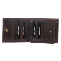 Pierre Cardin Mens Wallet Tri Fold Leather w/ RFID Protection - Chocolate thumbnail