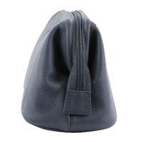 Pierre Cardin Mens Rustic Leather Toiletry Case Bag Travel - Teal thumbnail