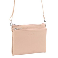 Pierre Cardin Ladies Cross Body Bag Leather Clutch Shoulder Sling Womens  - Blush thumbnail