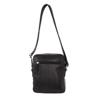 Pierre Cardin Pebbled Leather Organizer Bag Cross Body - Black/Navy thumbnail