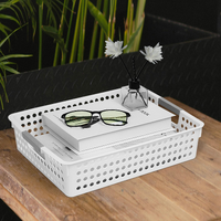 36x Premium Plastic Storage Basket Bulk w/ Grip Handles 26.5*17.2*7.3cm thumbnail