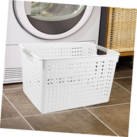 24x Premium Plastic Storage Basket Bulk w/ Grip Handles 27*18*14cm thumbnail