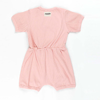 Ponchik Babies + Kids - Ribbed Cotton Romper - Lemonade - 3-6 months thumbnail