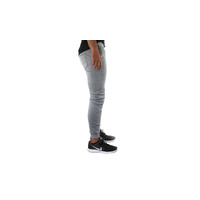 Mens Skinny Track Pants Joggers Trousers Gym Casual Sweat Cuffed Slim Trackies Fleece - Heather Grey - S thumbnail