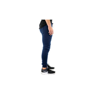 Mens Skinny Track Pants Joggers Trousers Gym Casual Sweat Cuffed Slim Trackies Fleece - Navy - S thumbnail
